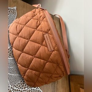 Poppy and Peonies large quilted sidekick ( colour cognac)